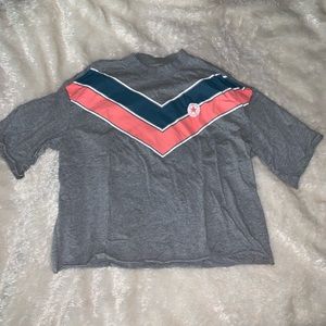 converse cropped mock neck t-shirt